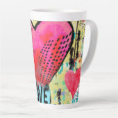 Tasse Latte Amour du coeur (Angle droit)