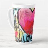 Tasse Latte Amour du coeur (Angle gauche)