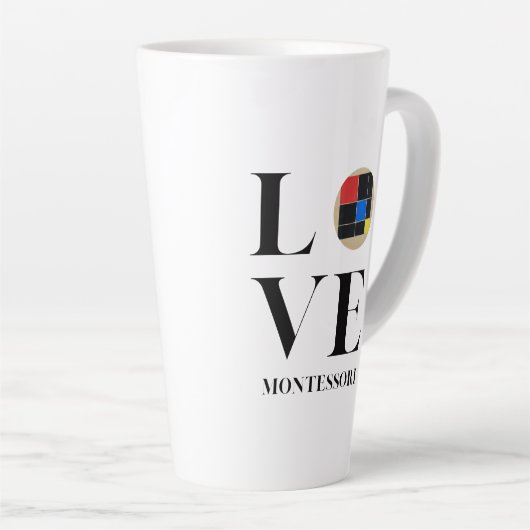 Tasse Latte Amour | Montessori | Cube trinomial (Angle droit)