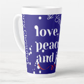 Tasse Latte Amour Paix Joie (Angle gauche)