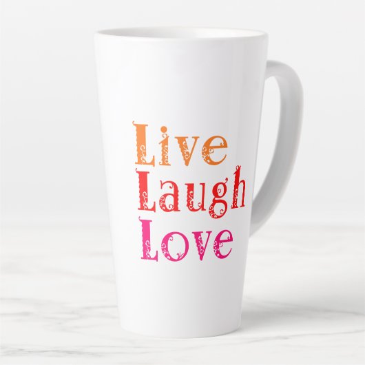 Tasse Latte Amour riant en direct (Angle droit)