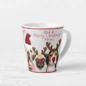 Tasse Latte Amoureux des chiens mignon, Drôle, Noël, Ajouter u (Angle droit)