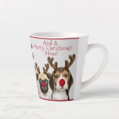 Tasse Latte Amoureux des chiens mignon, Drôle, Noël, Ajouter u (Droite)
