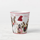 Tasse Latte Amoureux des chiens mignon, Drôle, Noël, Ajouter u (Devant)