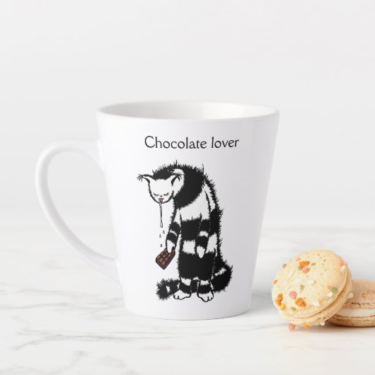 Tasse Latte Amoureux du chocolat de chat (En situation)
