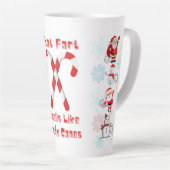 Tasse Latte Amusant Humour de Noël (Angle droit)