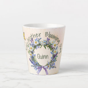Tasse Latte Amusant Juste Un Autre Fleur sauvage Jour De Fleur