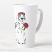Tasse Latte Amusant mariage heureux (Angle droit)
