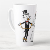 Tasse Latte Amusant mariage heureux (Angle gauche)