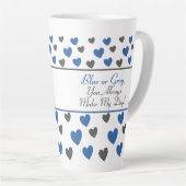 Tasse Latte Amusant, Motivationnel moderne Cute Blue, Grey Hea (Angle droit)