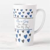 Tasse Latte Amusant, Motivationnel moderne Cute Blue, Grey Hea (Droite)