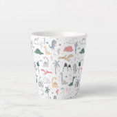 Tasse Latte Amusant Pastel Dinosaur Motif de scène (Devant)