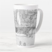 Tasse Latte Amusement d'été (Angle droit)