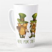 Tasse Latte Amusements de lutins irlandais pour la Saint-Patri (Angle gauche)