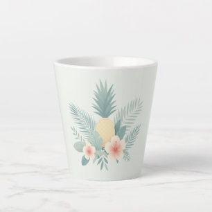 Tasse Latte Ananas floral & Hawaiian