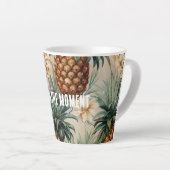 Tasse Latte Ananas Floral Tropical (Angle droit)