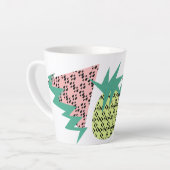 Tasse Latte Ananas Pastèque Abstrait (Angle gauche)
