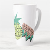 Tasse Latte Ananas Pastèque Abstrait (Angle droit)