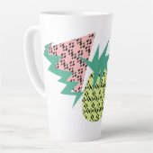 Tasse Latte Ananas Pastèque Abstrait (Angle gauche)