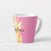 Tasse Latte Ananas rose jaune or (Angle droit)