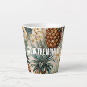 Tasse Latte Ananas tropicaux Floral