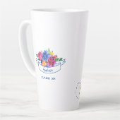 Tasse Latte Anastasia Floral Tour Eiffel Paris est la clé (Angle gauche)
