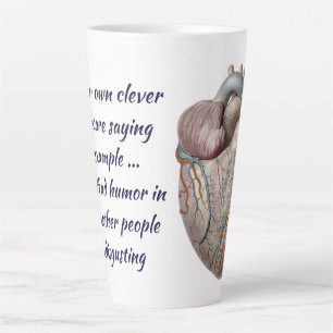 Tasse Latte Anatomie du cœur humain vintage Organes Sain