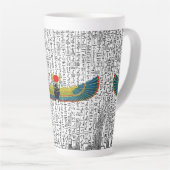 Tasse Latte Ancien Scarab à ailes égyptienne Souris Pad Café M (Angle droit)