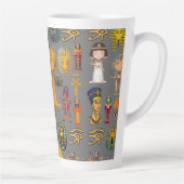 Tasse Latte Ancient Egyptian Hieroglyphic -Pattern Pharaoh  (Droite)
