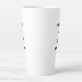 Tasse Latte Ancre classique Capitaine Bateau ou nom 2 côtés Gr (Devant)