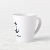 Tasse Latte Ancre de bateau Custom Crew Swag Custom (Angle droit)