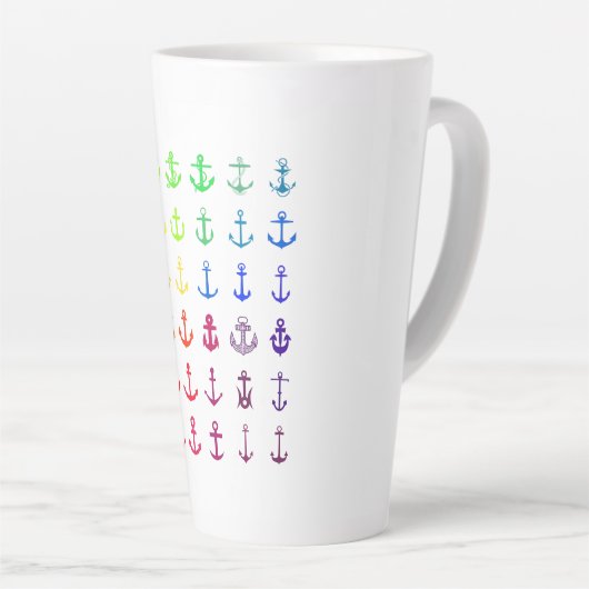 Tasse Latte Ancre multicolore (Angle droit)