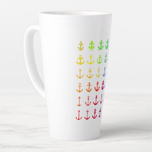 Tasse Latte Ancre multicolore (Angle gauche)