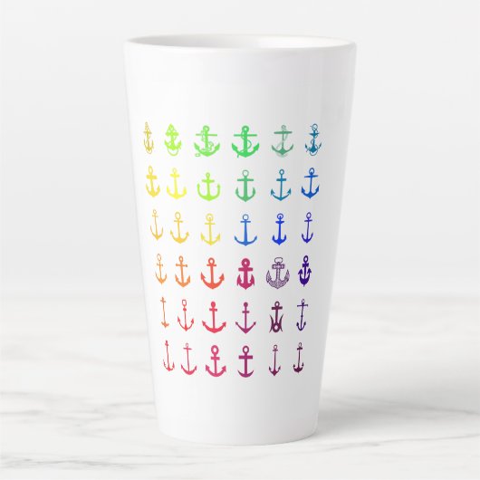 Tasse Latte Ancre multicolore (Devant)