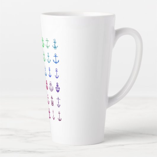 Tasse Latte Ancre multicolore (Droite)
