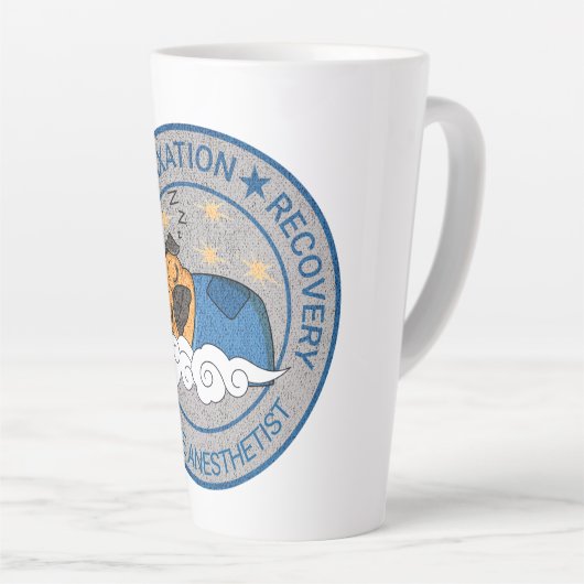 Tasse Latte Anesthésie mignonne / CRNA Repos Relax Recovery (Angle droit)