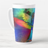 Tasse Latte Ange Coloré - (Angle gauche)