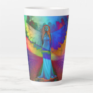 Tasse Latte Ange Coloré -