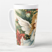 Tasse Latte Ange de Noël (Angle gauche)