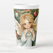 Tasse Latte Ange de Noël (Devant)
