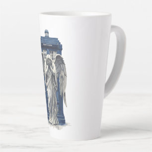 Tasse Latte Ange pleureur avec Blue Police Box 1