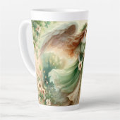 Tasse Latte Ange Sérénité Trèfle (Angle gauche)
