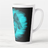 Tasse Latte Angel Eros en amour, design noir et vert (Droite)