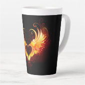 Tasse Latte Angel Fire Heart with Wings (Angle droit)