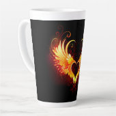 Tasse Latte Angel Fire Heart with Wings (Angle gauche)
