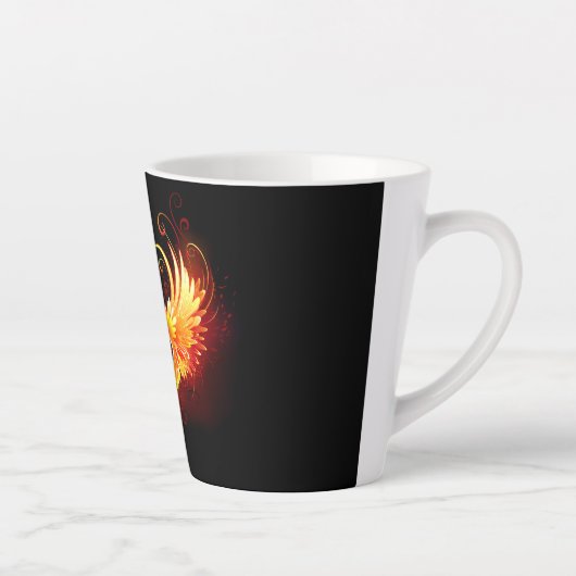 Tasse Latte Angel Fire Heart with Wings (Droite)