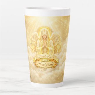 Tasse Latte AngelicFaith CœurDOr
