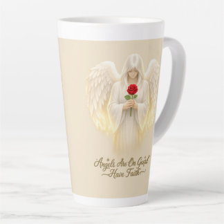 Tasse Latte AngelicFaith CœurD'or