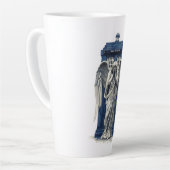 Tasse Latte Angle de plaie avec boîte de police bleue 1 (Angle gauche)