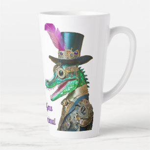 Tasse Latte Animal de la fête Steampunk du Mardi Gras Alligato